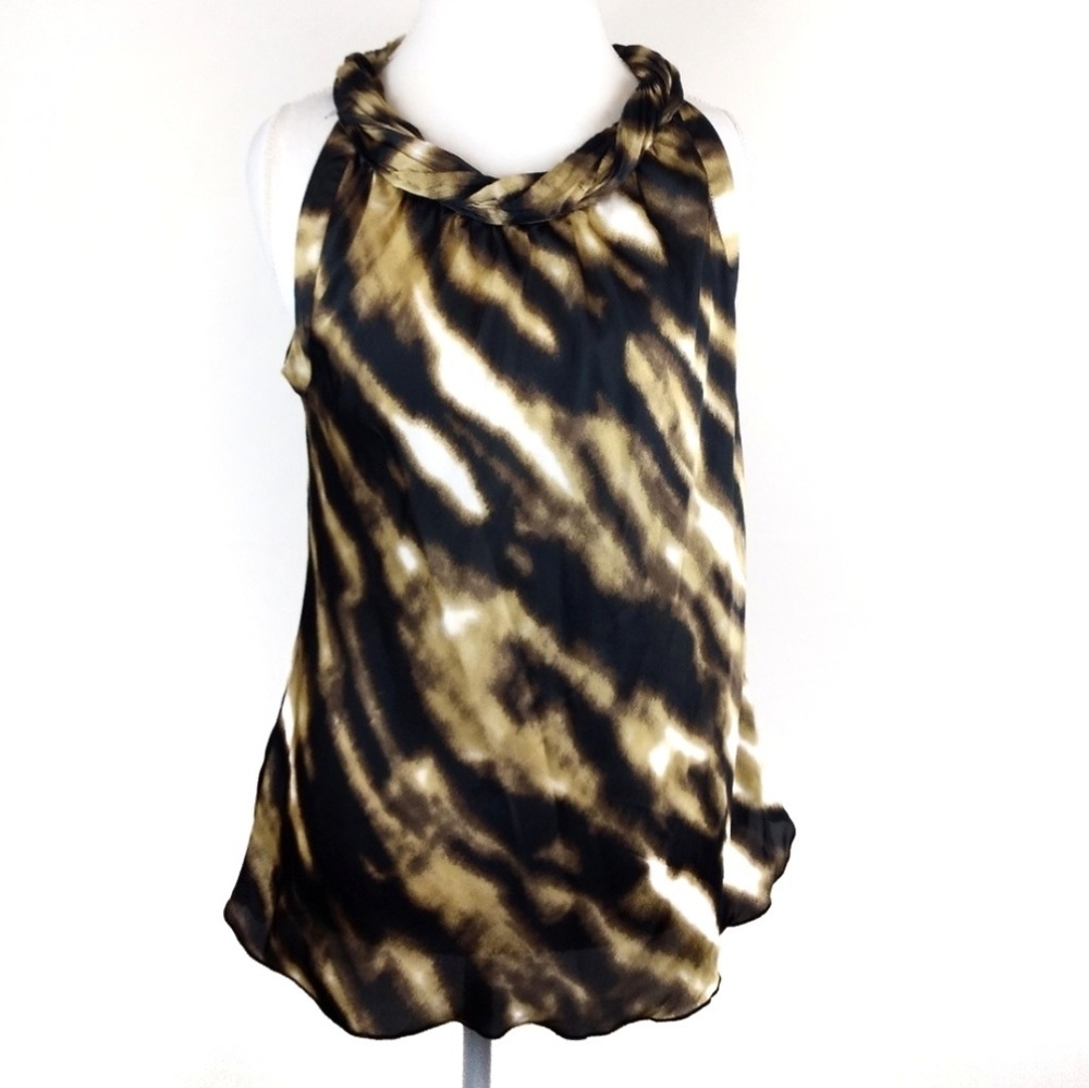 New Directions Animal Print Top Size Large